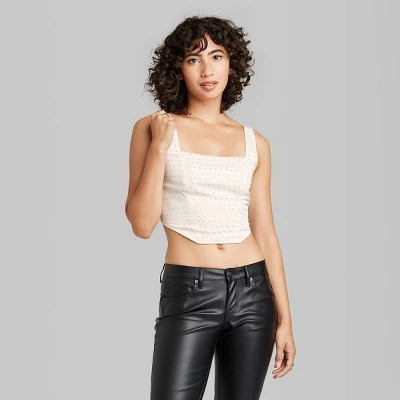 Women's Rhinestone Corset Tank Top - Wild Fable™ 3 Women's Rhinestone Corset Tank Top - Wild Fable™