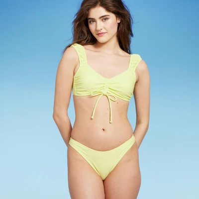 Women's High Leg Cheeky Bikini Bottom - Wild Fable™ Light Yellow 4 Women's High Leg Cheeky Bikini Bottom - Wild Fable™ Light Yellow - Image 2