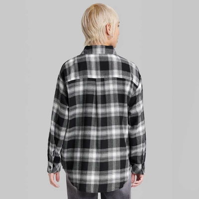 Women's Oversized Button-Down Flannel Shirt - Wild Fable™ Plaid 4 Women's Oversized Button-Down Flannel Shirt - Wild Fable™ Plaid - Image 2
