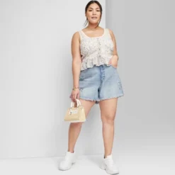 Women's High-Rise Cutoff Midi Jean Shorts - Wild Fable™ -Wild Fable Store GUEST 6b130dbf b9d8 451b 9345 89aecdfea6b5