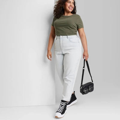 Women's Super-High Rise Tapered Jeans - Wild Fable™ Ultra Light Wash 6 Women's Super-High Rise Tapered Jeans - Wild Fable™ Ultra Light Wash - Image 4