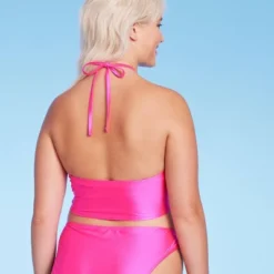 Women's Longline Wrap Halter Bikini Top - Wild Fable™ Pink Shine -Wild Fable Store GUEST 720c0450 e2ac 4c53 8fb8 19fcb558217b