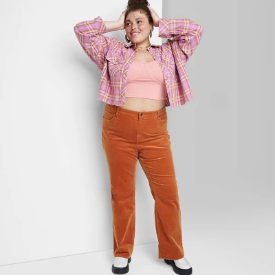 Women's Mid-Rise Corduroy Flare Pants - Wild Fable™ 8 Women's Mid-Rise Corduroy Flare Pants - Wild Fable™ - Image 6