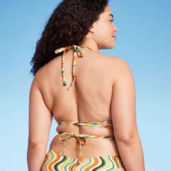 Women's Tie-Front Triangle Bikini Top - Wild Fable™ Multi Striped -Wild Fable Store GUEST 757382b6 2f35 4385 b397 6f4b95421117