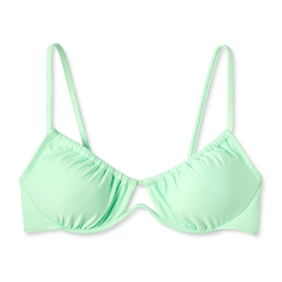 Women's Tunneled Underwire Bikini Top - Wild Fable™ Light Green 7 Women's Tunneled Underwire Bikini Top - Wild Fable™ Light Green - Image 5