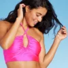 Women's Longline Wrap Halter Bikini Top - Wild Fable™ Pink Shine -Wild Fable Store GUEST 7c544290 5800 47c9 a773 c9f2ce33baee