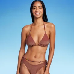 Women's Beaded Strap Triangle Bikini Top - Wild Fable™ -Wild Fable Store GUEST 82e31591 3d51 4db5 a021 70ed75854694