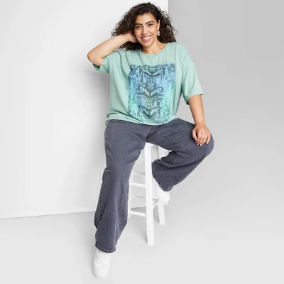 Women's Elbow Sleeve Oversized Graphic T-Shirt - Wild Fable™ 5 Women's Elbow Sleeve Oversized Graphic T-Shirt - Wild Fable™ - Image 3