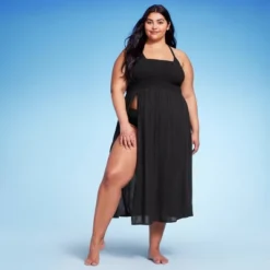 Women's Smocked High Slit Convertible Cover Up Dress - Wild Fable™ -Wild Fable Store GUEST 8a14f939 7a45 41b1 b667 1afd7c4c90b3