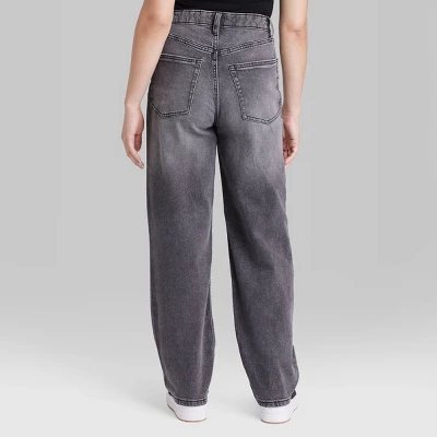 Women's High-Rise 90's Relaxed Straight Jeans - Wild Fable™ Black Wash 4 Women's High-Rise 90's Relaxed Straight Jeans - Wild Fable™ Black Wash - Image 2