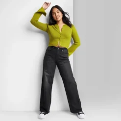 Women's Super-High Rise Wide Leg Baggy Jeans - Wild Fable™ Black Wash -Wild Fable Store GUEST 8e96b43f 6391 4b2a 9388 3e2573defc3b