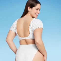 Women's Puff Sleeve Eyelette Bralette Bikini Top - Wild Fable™ White 13 Women's Puff Sleeve Eyelette Bralette Bikini Top - Wild Fable™ White -Wild Fable Store GUEST 8faf993b 81a4 4fe9 8a8f 31b7fa962180