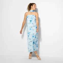 Women's Satin Maxi Tube Bodycon Dress - Wild Fable™