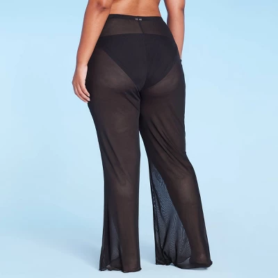 Women's Mesh Cover Up High Waist Flare Pants - Wild Fable™ 5 Women's Mesh Cover Up High Waist Flare Pants - Wild Fable™ - Image 3