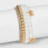 Beaded And Pearl Bow Charm Bracelet Set 5pc - Wild Fable™ Gold -Wild Fable Store GUEST 944f0e39 3d7f 4b31 b232 017ebf65ef3d