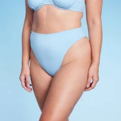 Women's Ribbed High Leg Cheeky High Waist Bikini Bottom - Wild Fable™ -Wild Fable Store GUEST 94b31c2a 5dd6 4ee1 8a1b baf052234542