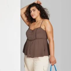 Women's Lace Trim Babydoll Cami - Wild Fable™ -Wild Fable Store GUEST 95acf9d7 6b64 4bd2 b2da 8a69d298e210