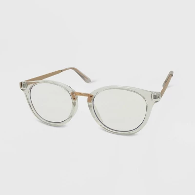 Women's Crystal Round Blue Light Filtering Glasses - Wild Fable™ Clear 3 Women's Crystal Round Blue Light Filtering Glasses - Wild Fable™ Clear