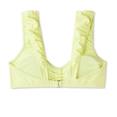 Women's Tie-Front Cap Sleeve Bralette Bikini Top - Wild Fable™ Light Yellow 8 Women's Tie-Front Cap Sleeve Bralette Bikini Top - Wild Fable™ Light Yellow - Image 6