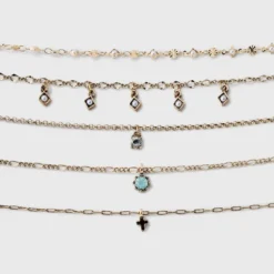 Mixed Charms And Tassel Choker Necklace Set 5pc - Wild Fable™ Gold 7 Mixed Charms And Tassel Choker Necklace Set 5pc - Wild Fable™ Gold -Wild Fable Store GUEST 9b8f6fd0 e82e 416b 8d39 24a162cade60