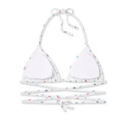 Women's Floral Print Strappy Triangle Bikini Top - Wild Fable™ White -Wild Fable Store GUEST a12cc542 ae15 45f9 9fb0 5149a053c5b8