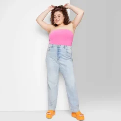 Women's Super-High Rise Distressed Straight Jeans - Wild Fable™ Light Wash -Wild Fable Store GUEST a54007a5 e913 496f 9b1f d4ca567c83b3