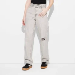 Women's High-Rise Curvy Straight Jeans - Wild Fable™