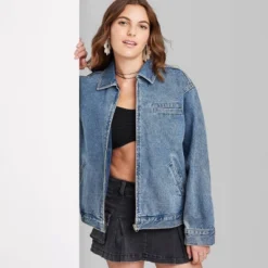 Women's Boxy Zip-Up Denim Jacket - Wild Fable™ Blue Denim 8 Women's Boxy Zip-Up Denim Jacket - Wild Fable™ Blue Denim -Wild Fable Store GUEST a8b348ff 50a1 4816 8b03 50879dd91262