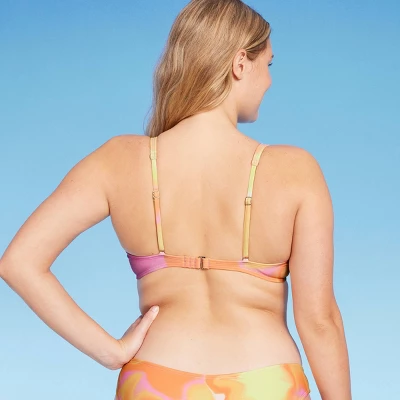 Women's Bralette Bikini Top - Wild Fable™ Pink/Orange/Yellow Tie-Dye 6 Women's Bralette Bikini Top - Wild Fable™ Pink/Orange/Yellow Tie-Dye - Image 4