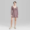 Women's Long Sleeve Twist-Front Mini Knit Skater Dress - Wild Fable™ 1 Women's Long Sleeve Twist-Front Mini Knit Skater Dress - Wild Fable™ -Wild Fable Store GUEST aa47a7a3 b7ce 4d22 98b2 f5f4afc7b9c7