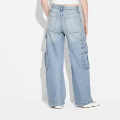 Women's Mid-Rise Wide Leg Cargo Baggy Jeans - Wild Fable™ -Wild Fable Store GUEST aa741b8d 30c7 4ebe b9da c59e04fb988f