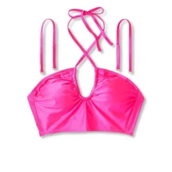 Women's Longline Wrap Halter Bikini Top - Wild Fable™ Pink Shine -Wild Fable Store GUEST aced0dd2 3e86 47e3 b094 2187f9639a3d