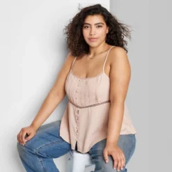 Women's Lace Trim Babydoll Cami - Wild Fable™ -Wild Fable Store GUEST b31ddc4c 5679 4166 a22a 8176eda16920