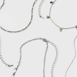 Butterfly Choker Necklace Set 5pc - Wild Fable™ Silver: Brass Lobster Claw Clasp, 12" Length -Wild Fable Store GUEST b3ecbff6 c96b 49fc 9b85 395ec995beca