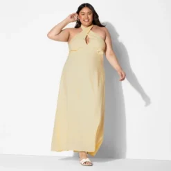 Women's Maxi A-Line Dress - Wild Fable™ Yellow 7 Women's Maxi A-Line Dress - Wild Fable™ Yellow -Wild Fable Store GUEST b74990e1 5f90 4a3c 84c2 bf2b98255469