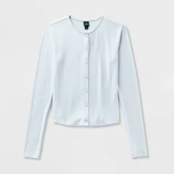 Women's Long Sleeve Roundneck Button-Down Shirt - Wild Fable™ -Wild Fable Store GUEST bad6ee4c c2ae 425b ab24 8f95bffc944d