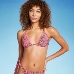 Women's Crochet Trim Triangle Bikini Top - Wild Fable™ Pink Floral Print 15 Women's Crochet Trim Triangle Bikini Top - Wild Fable™ Pink Floral Print -Wild Fable Store GUEST bbc6ad14 4d6a 433d a596 a1322750789c
