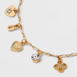 Mixed Charm Necklace - Wild Fable™ Gold -Wild Fable Store GUEST bcb9878e 4c52 486d 944a 69252463a5f1