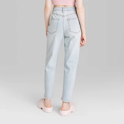 Women's Super-High Rise Tapered Jeans - Wild Fable™ Light Wash 4 Women's Super-High Rise Tapered Jeans - Wild Fable™ Light Wash - Image 2