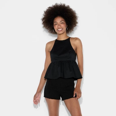 Women's High Neck Babydoll Halter Top - Wild Fable™ 3 Women's High Neck Babydoll Halter Top - Wild Fable™