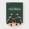 Flower Rose Vine Hoop Earring Set 2pc - Wild Fable™ Gold/Red 2 Flower Rose Vine Hoop Earring Set 2pc - Wild Fable™ Gold/Red -Wild Fable Store GUEST c8068bc7 e6c2 43a1 816f d0c4b3008bd7
