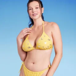Women's Sequin Detail Triangle Bikini Top - Wild Fable™ Yellow 11 Women's Sequin Detail Triangle Bikini Top - Wild Fable™ Yellow -Wild Fable Store GUEST cd600136 4ac3 4d14 b822 560adbf5c194