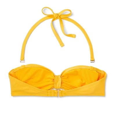 Women's Knot-Front Bandeau Bikini Top - Wild Fable™ Yellow 8 Women's Knot-Front Bandeau Bikini Top - Wild Fable™ Yellow - Image 6
