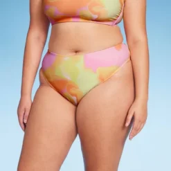 Women's High Leg Cheeky Bikini Bottom - Wild Fable™ Pink/Orange/Yellow Tie-Dye -Wild Fable Store GUEST cf82d66a 08d0 4b14 a58e 1d131b1defbb