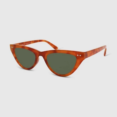 Women's Crystal Plastic Cateye Sunglasses - Wild Fable™ Light Brown 3 Women's Crystal Plastic Cateye Sunglasses - Wild Fable™ Light Brown