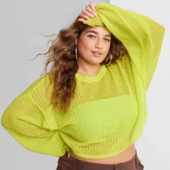 Women's Crewneck Open Knit Cropped Pullover - Wild Fable™ 12 Women's Crewneck Open Knit Cropped Pullover - Wild Fable™ -Wild Fable Store GUEST d20e7f1e 6cd5 4942 83f1 12abbdb6b688