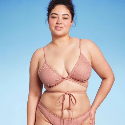 Women's Strappy Underwire Bikini Top - Wild Fable™ Brown Lurex 5 Women's Strappy Underwire Bikini Top - Wild Fable™ Brown Lurex - Image 3