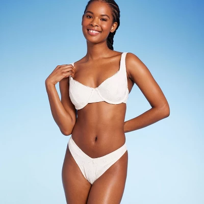 Women's Pointelle V-Front Extra Cheeky Extra High Leg Bikini Bottom - Wild Fable™ 4 Women's Pointelle V-Front Extra Cheeky Extra High Leg Bikini Bottom - Wild Fable™ - Image 2