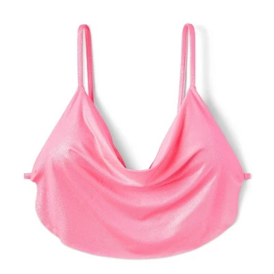 Women's Cowl Neck Longline Bralette Bikini Top - Wild Fable™ Pink Shine 7 Women's Cowl Neck Longline Bralette Bikini Top - Wild Fable™ Pink Shine - Image 5