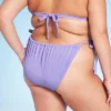 Women's Side-Tie Extra Cheeky High Leg Lurex Plisse Textured Bikini Bottom - Wild Fable™ Purple 2 Women's Side-Tie Extra Cheeky High Leg Lurex Plisse Textured Bikini Bottom - Wild Fable™ Purple -Wild Fable Store GUEST dae4c8a5 a283 4994 a53e 5906c7cc15d1